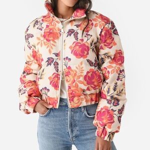 Le Superbe hunting rose puffer jacket